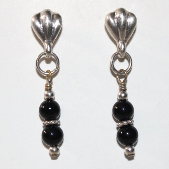Jewelry - Sterling Silver Beaded Dangle Earrings